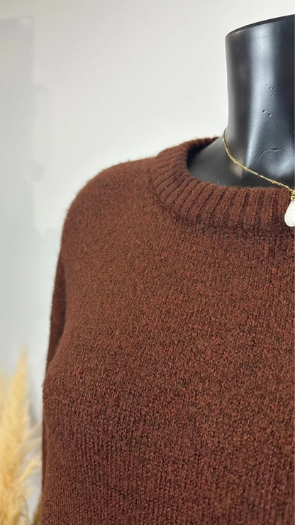 Robe pull maille marron taille XS/S